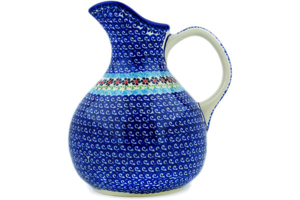 10-Cup Pitcher with Cheerful Poppies Design - Perfect for Iced Tea, Lemonade & Summer Drinks - BPA-Free Plastic Pitcher for Parties, Picnics & Outdoor Gatherings