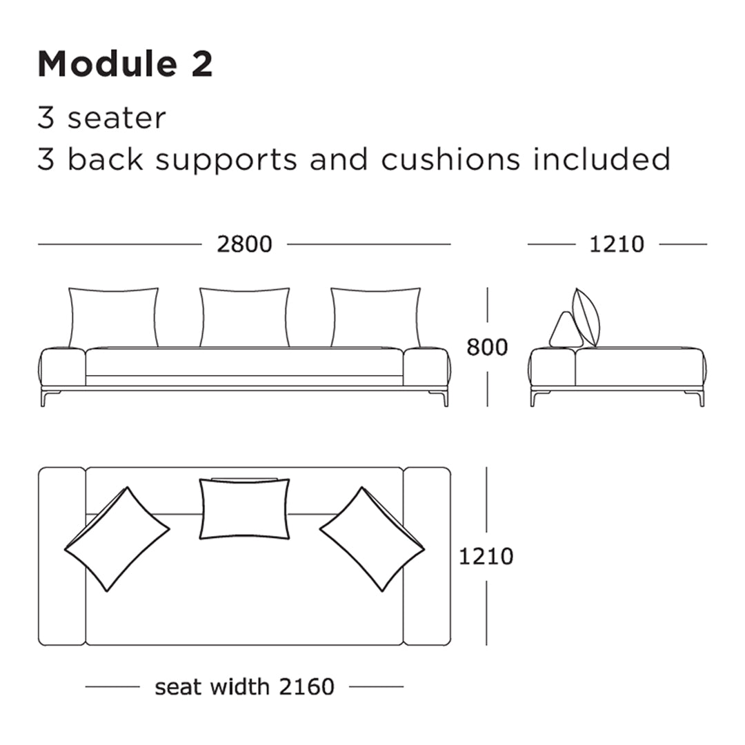 Modular Sofa Set with 6 Sections - Customizable Living Room Furniture for Modern Home & Office Decor