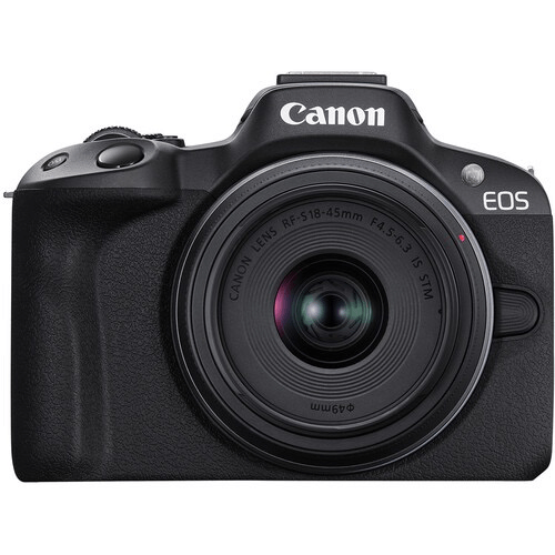 Canon EOS R50 Mirrorless Digital Camera with RF-S 18-45mm f/4.5-6.3 IS STM Lens (Black) - Perfect for Vlogging, Travel Photography & Content Creation