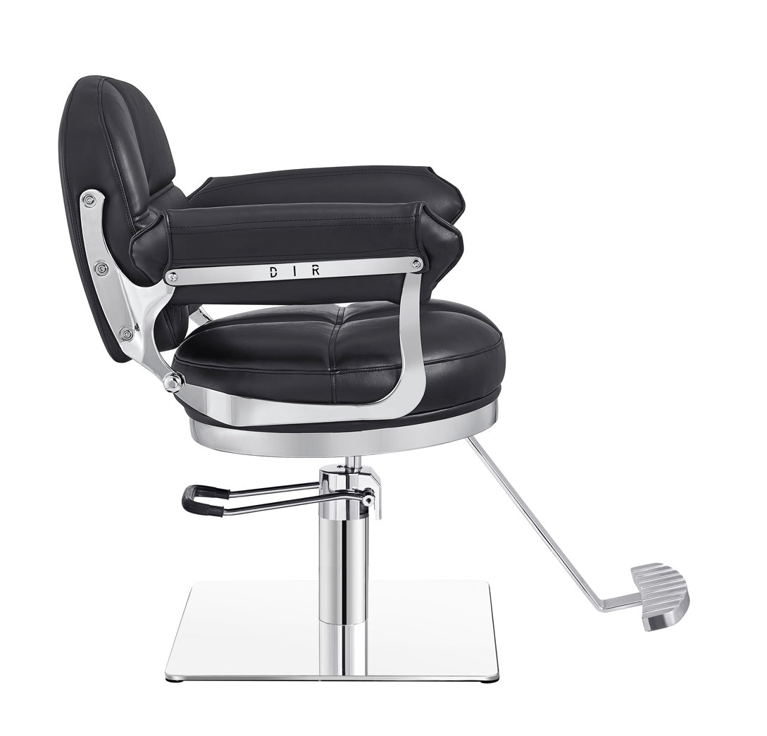 Milano Salon Hairdressing Styling Chair - Professional Barber & Beauty Salon Styling Chair with Adjustable Height & Swivel Base - Perfect for Hair Salons, Barber Shops & Home Styling