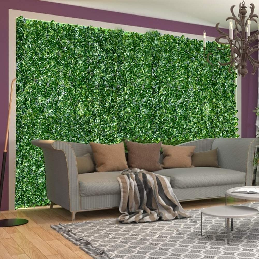 Artificial Leaf Privacy Screen - 200x300cm Green Faux Foliage for Garden Decor, Wedding Backdrops & Outdoor Fence Covering | UV Resistant Decorative Panel for Patio, Balcony & Event Decorations