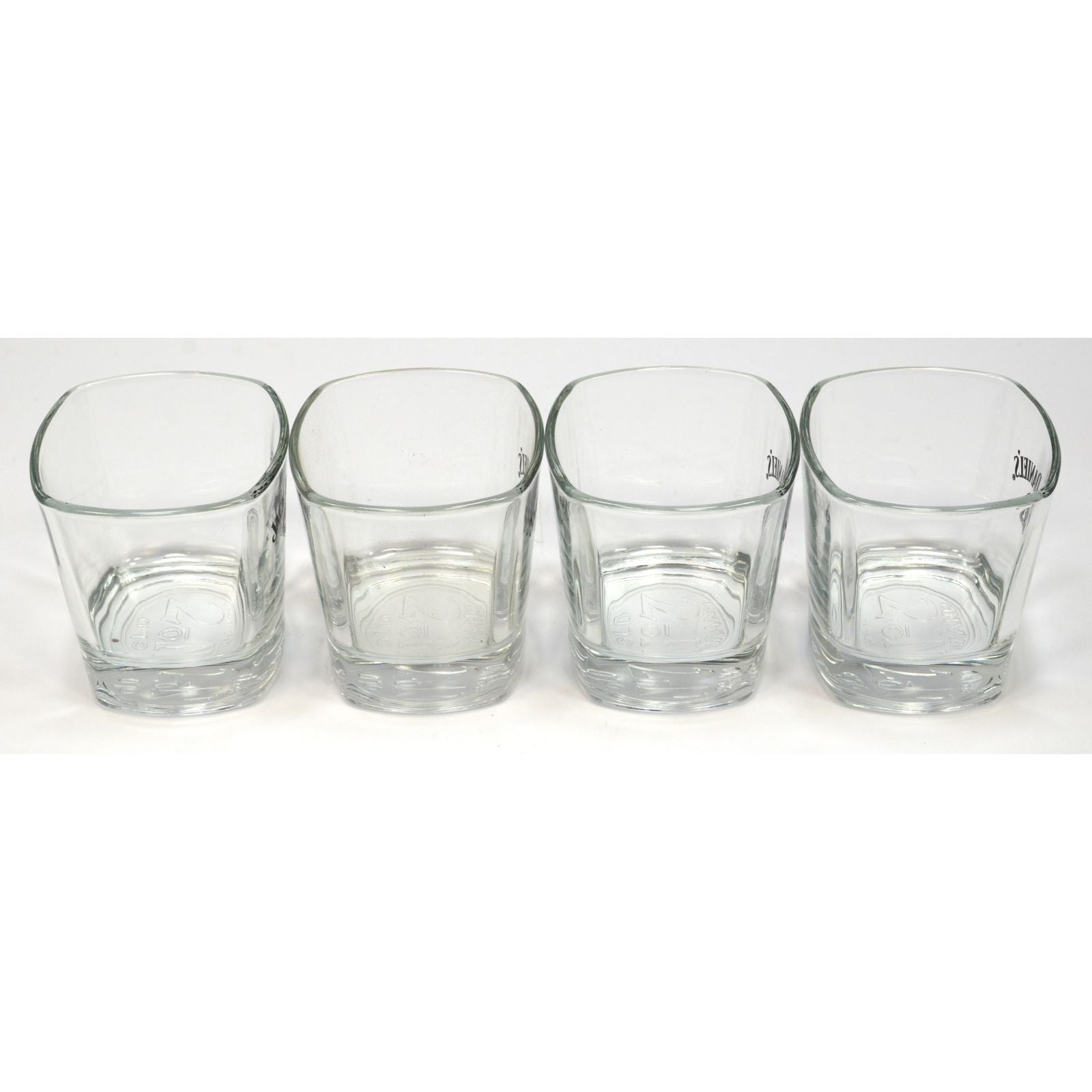 Premium Jack Daniel's Old No. 7 Whiskey Tumbler Set - 4 Pack 3.5oz Glasses for Bourbon, Scotch & Cocktails - Perfect for Home Bar, Parties & Gifts