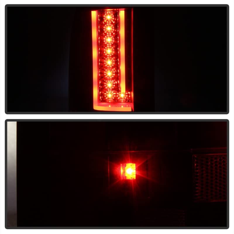 Spyder 5082626 LED Tail Lights for 2007-2013 Chevy Silverado (Excludes 2010 Dual Reverse Socket 921 Bulb Models) - Black Version 2 | Enhanced Night Visibility & Style Upgrade for Pickup Trucks