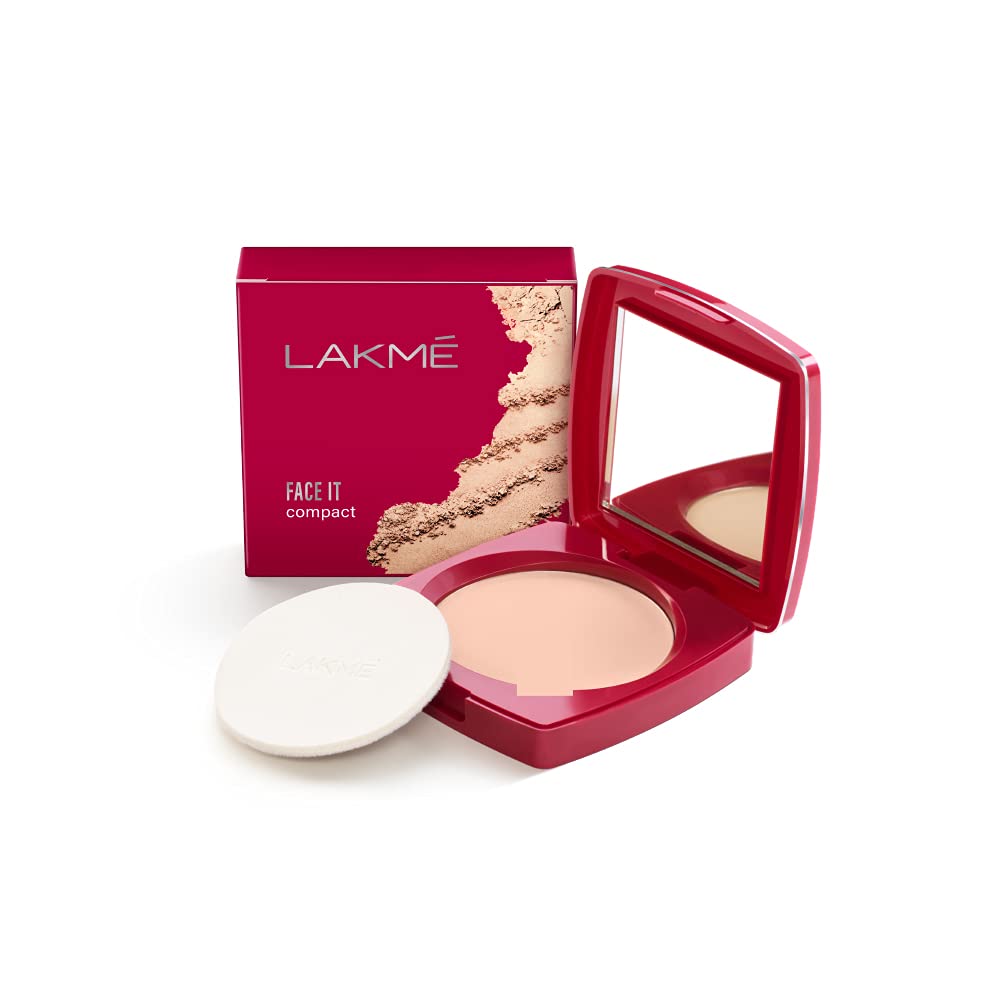 Lakmé 9 to 5 Weightless Mousse Foundation in Rose Ivory (6g) & Face It Compact in Pearl (9g) - Long-Lasting Matte Finish for Daily Office Wear & Evening Events