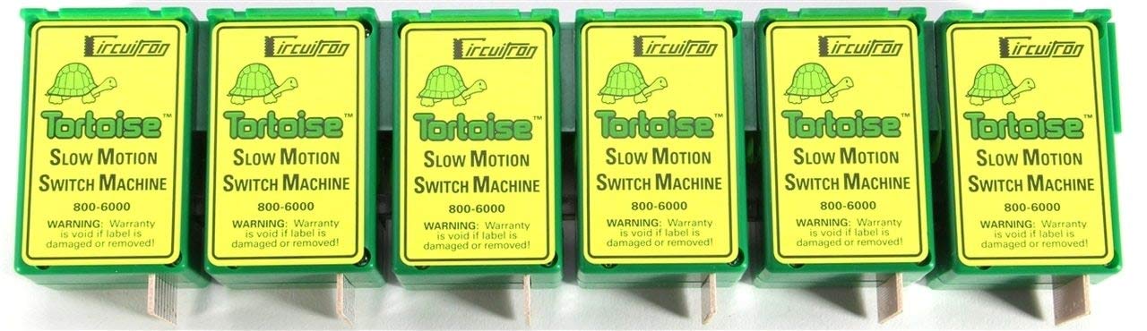 Circuitron 6006 Tortoise Switch Machine Set - 6 Pack for Model Railroad Layouts | DCC-Compatible Slow Motion Switch Control for HO, N, O Scale Train Tracks | Perfect for Realistic Railroad Scenery & Smooth Turnout Operation