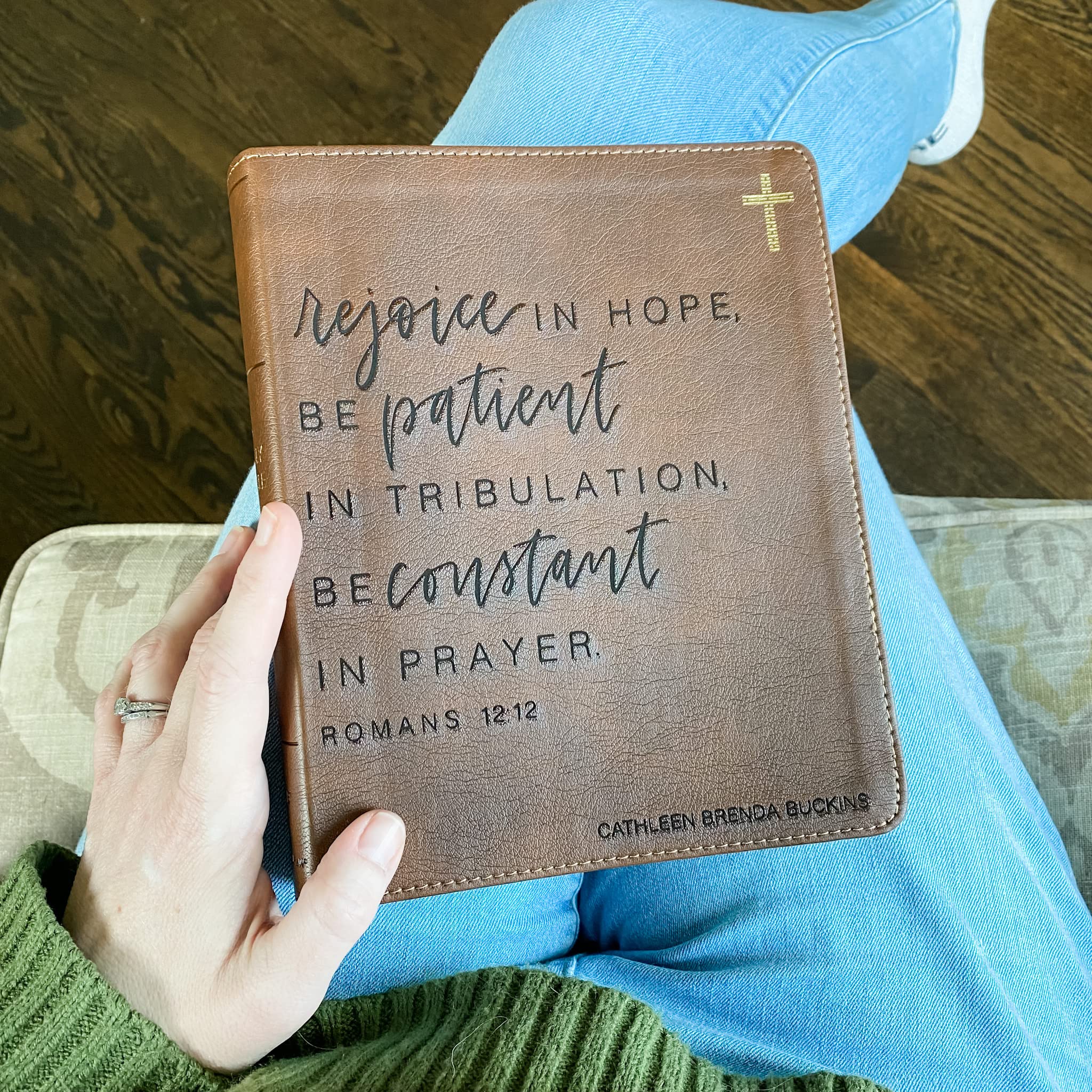 Hand Illustrated & Laser Engraved NIV Journaling Bible - Personalized Christian Gift with Custom Name Engraving | Perfect for Bible Study, Prayer Journaling & Spiritual Gifts