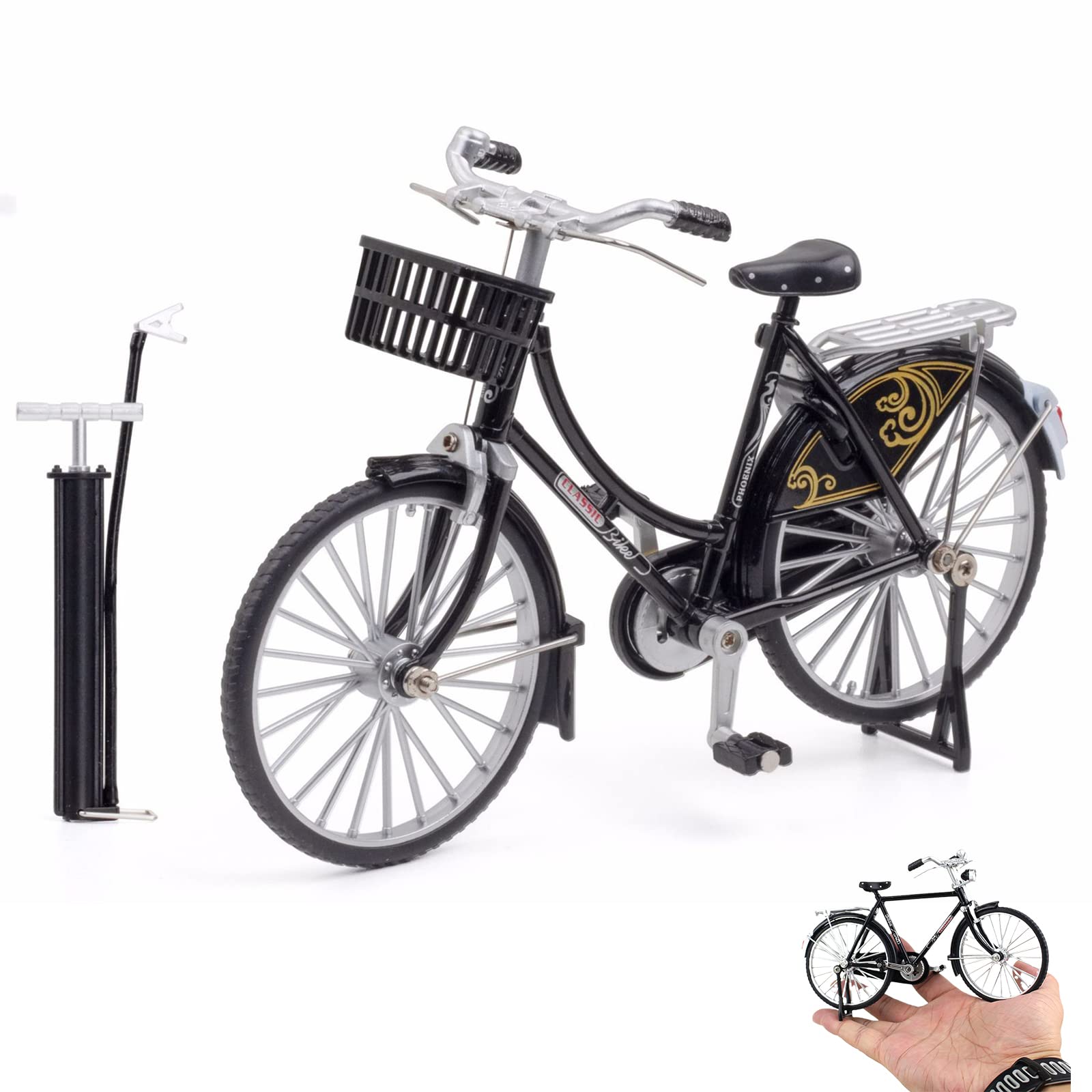 1:10 Scale DIY Alloy Bicycle Model Kit - Mini Retro Classic Bike for Collectors & Hobbyists | Perfect for Home Decoration, Gift Giving & Model Building Projects