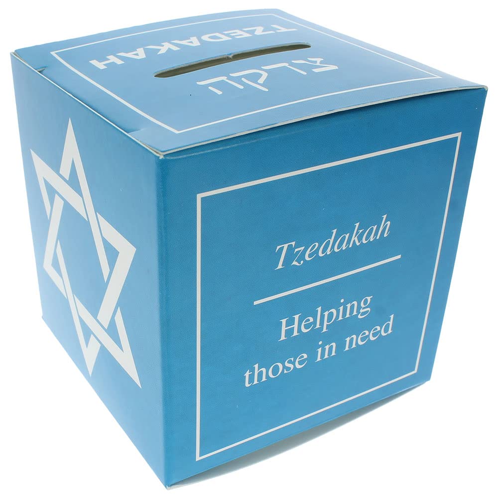 50 Pack Tzedakah Box - Jewish Charity Donation Box, 2.75 Inch Heavy Cardstock for Synagogue, Home & School - Perfect for Hanukkah Gifts, Sunday School & Charity Events