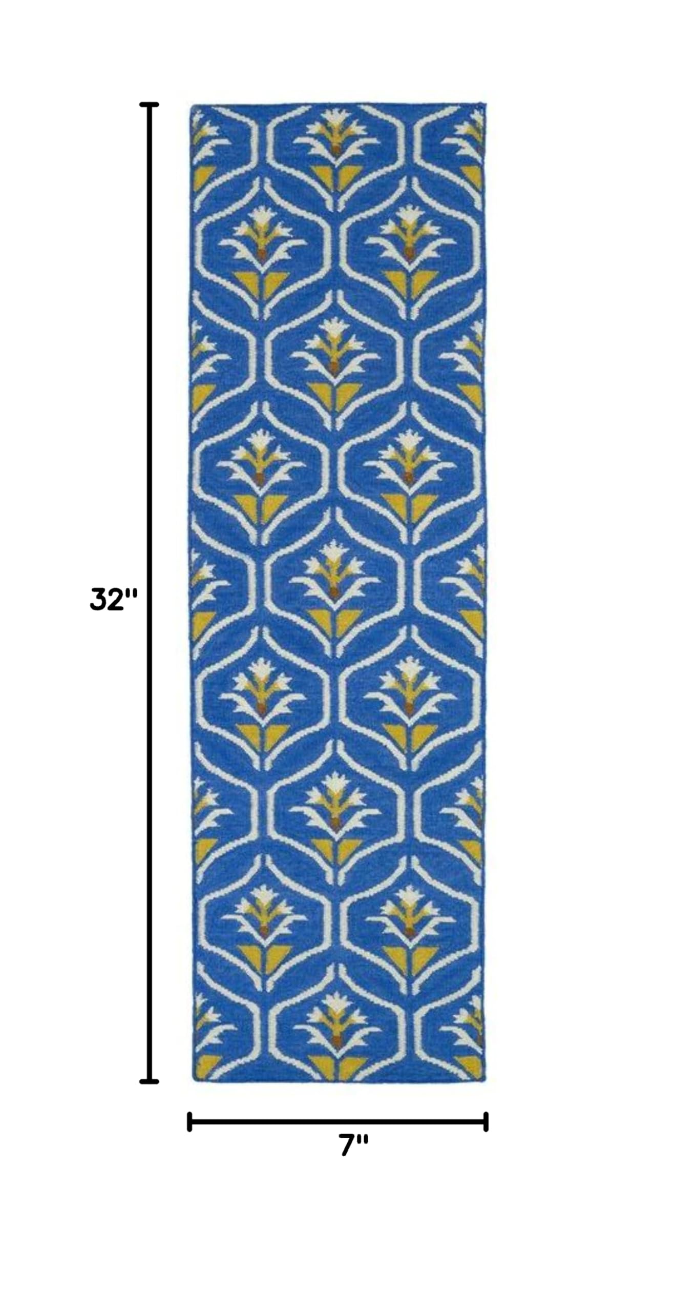 Luxury Blue Glam Runner Rug 2'6