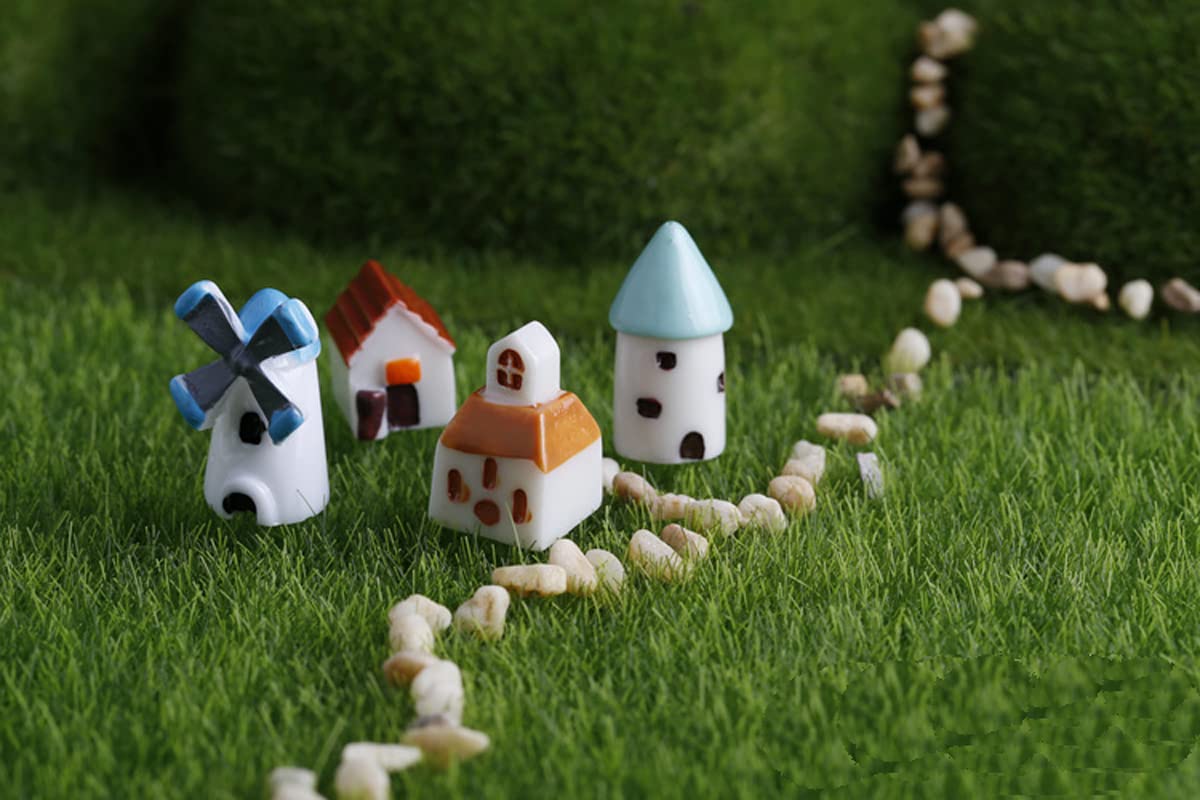4PCS Fairy Garden Miniature Figurines Set - DIY Mini Garden Accessories Kit with Tiny Animals & Landscape Ornaments for Fairy Houses, Terrariums & Outdoor Decor
