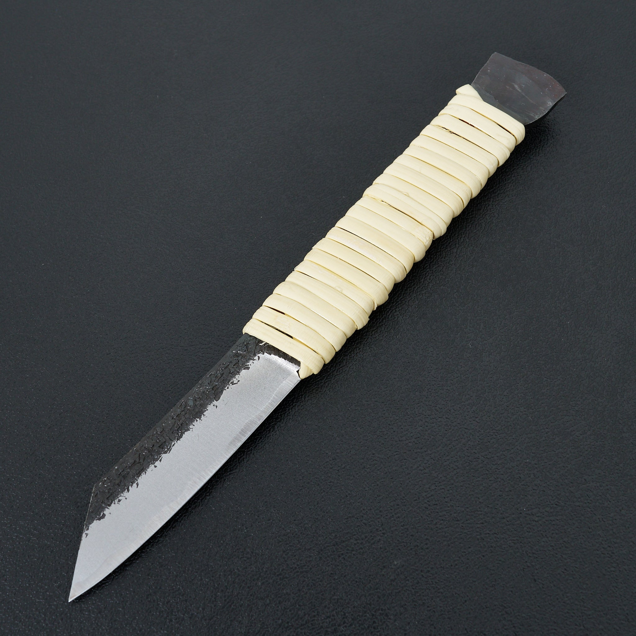 Higonokami Kiridashi Fixed Blade Knife with Rattan Handle - Traditional Japanese Utility Knife for Camping, Crafting, and Everyday Carry (EDC)