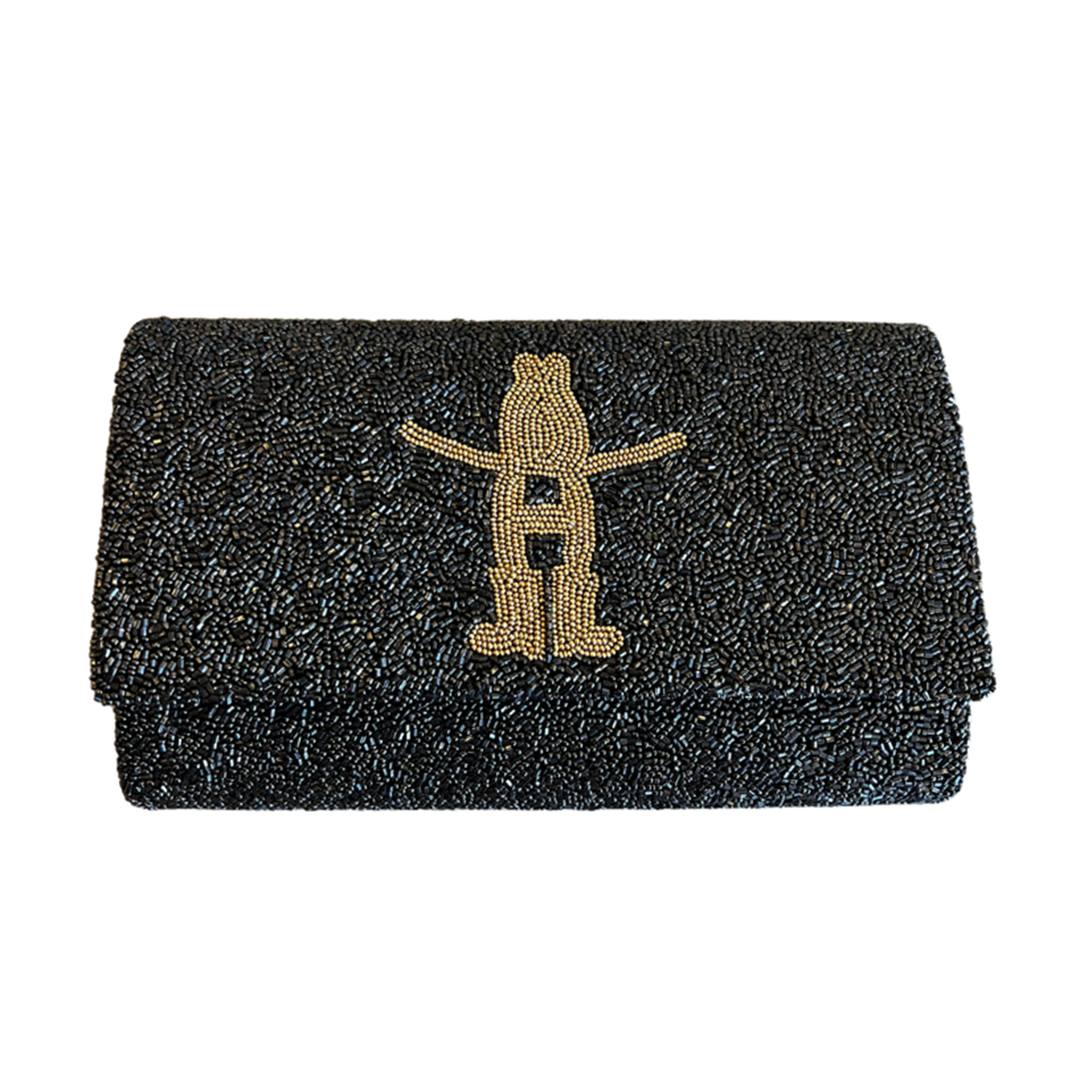 Houston Rodeo Logo Fully Beaded Clutch Purse - Western Cowgirl Rhinestone Evening Bag for Parties, Weddings & Special Events