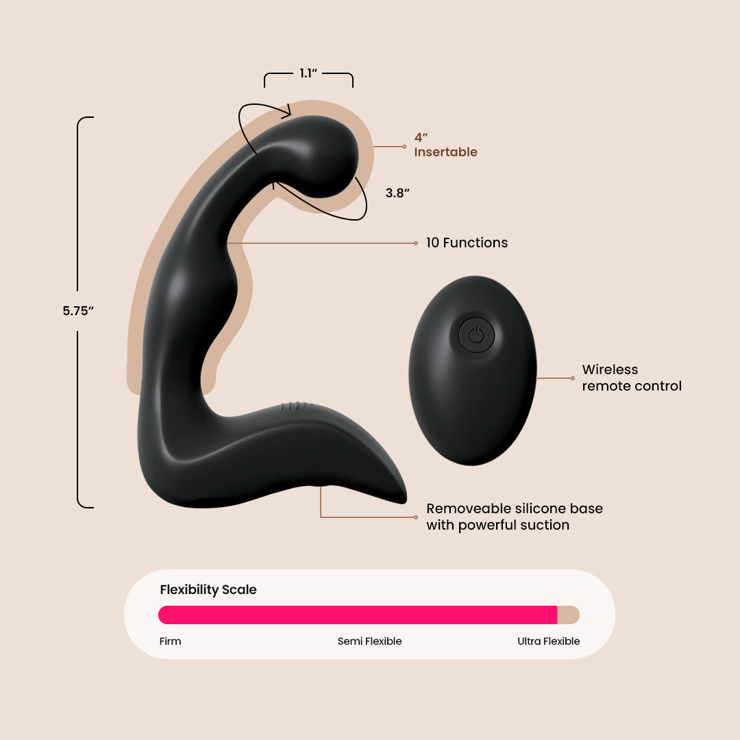 Anal Fantasy Elite Collection - Remote Control Prostate Massager for Men - Perfect for Solo Play & Couples Intimacy