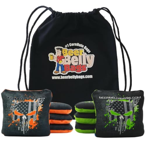 Orange/Green Splatter Skulls