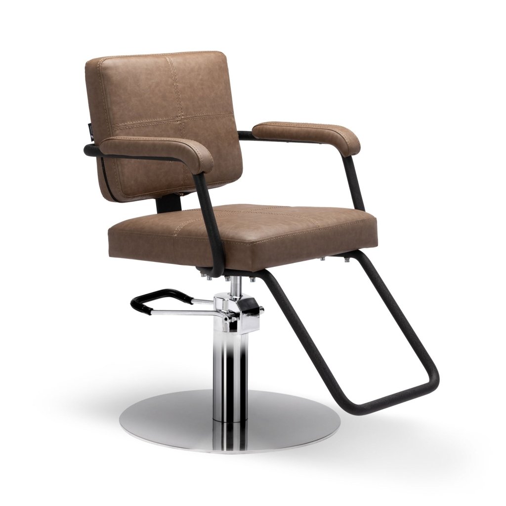 Lanvain ® Blake Styling Chair 63 - Professional Salon Hairdressing Chair with Adjustable Height & Footrest | Perfect for Salon, Barber Shop & Home Styling Station