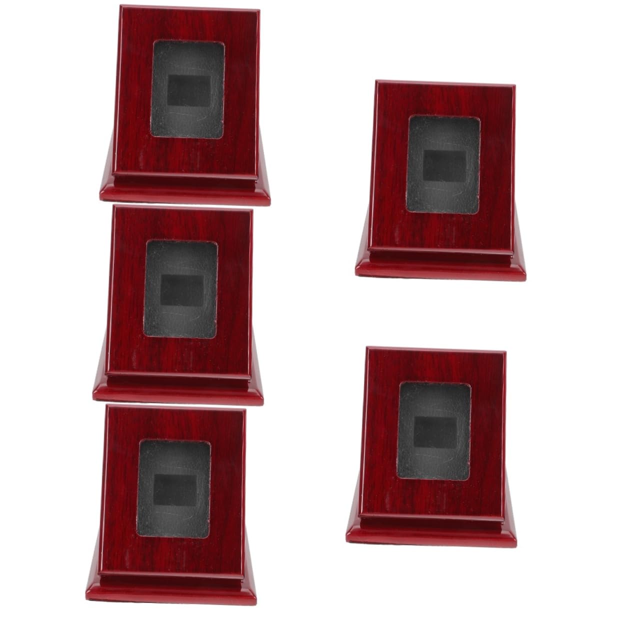 PACKOVE 5-Piece Cutoff Box Ring Stand - Baseball Ring Case & Storage Organizer for Sports Jewelry - Perfect for Displaying Championship Rings, Wedding Bands, and Sports Memorabilia