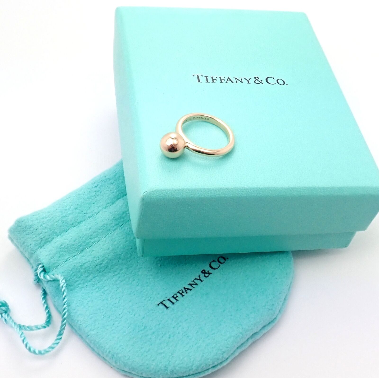 Tiffany & Co. 18k Yellow Gold New York Ball Globe Ring - Size 3.75 - Elegant Jewelry for Women, Perfect Gift for Anniversary, Birthday & Special Occasions