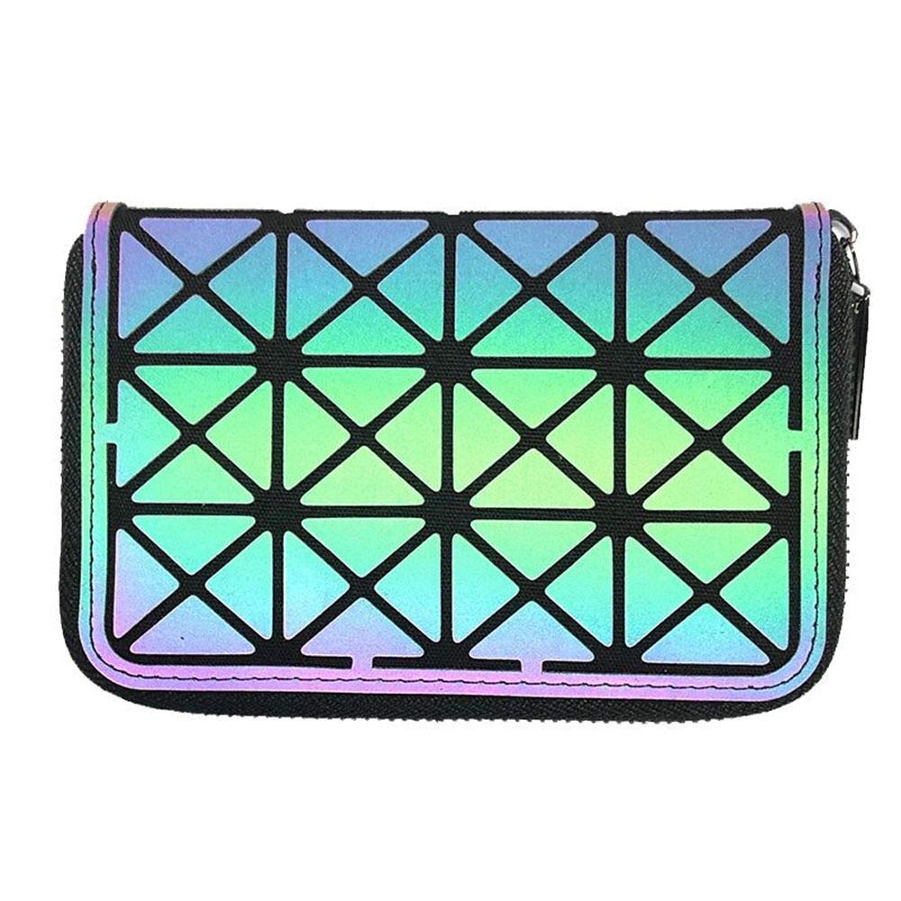 Geometric Luminous Crossbody Bag for Women - Holographic Reflective Handbag with Wallet - Perfect for Night Out, Parties, and Festival Fashion Accessories