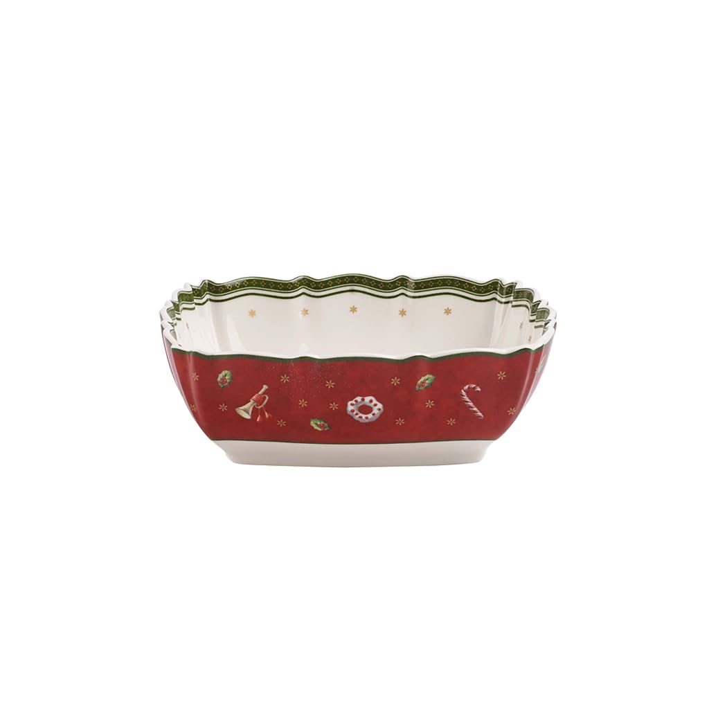 Villeroy & Boch Delight Small Red Serving Bowl - Elegant Tableware for Salads, Pasta & Entertaining | Perfect for Dinner Parties & Holiday Gatherings