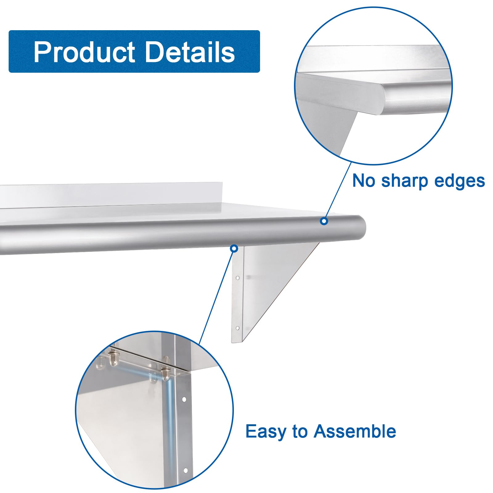 Stainless Steel Wall Mount Shelf 14
