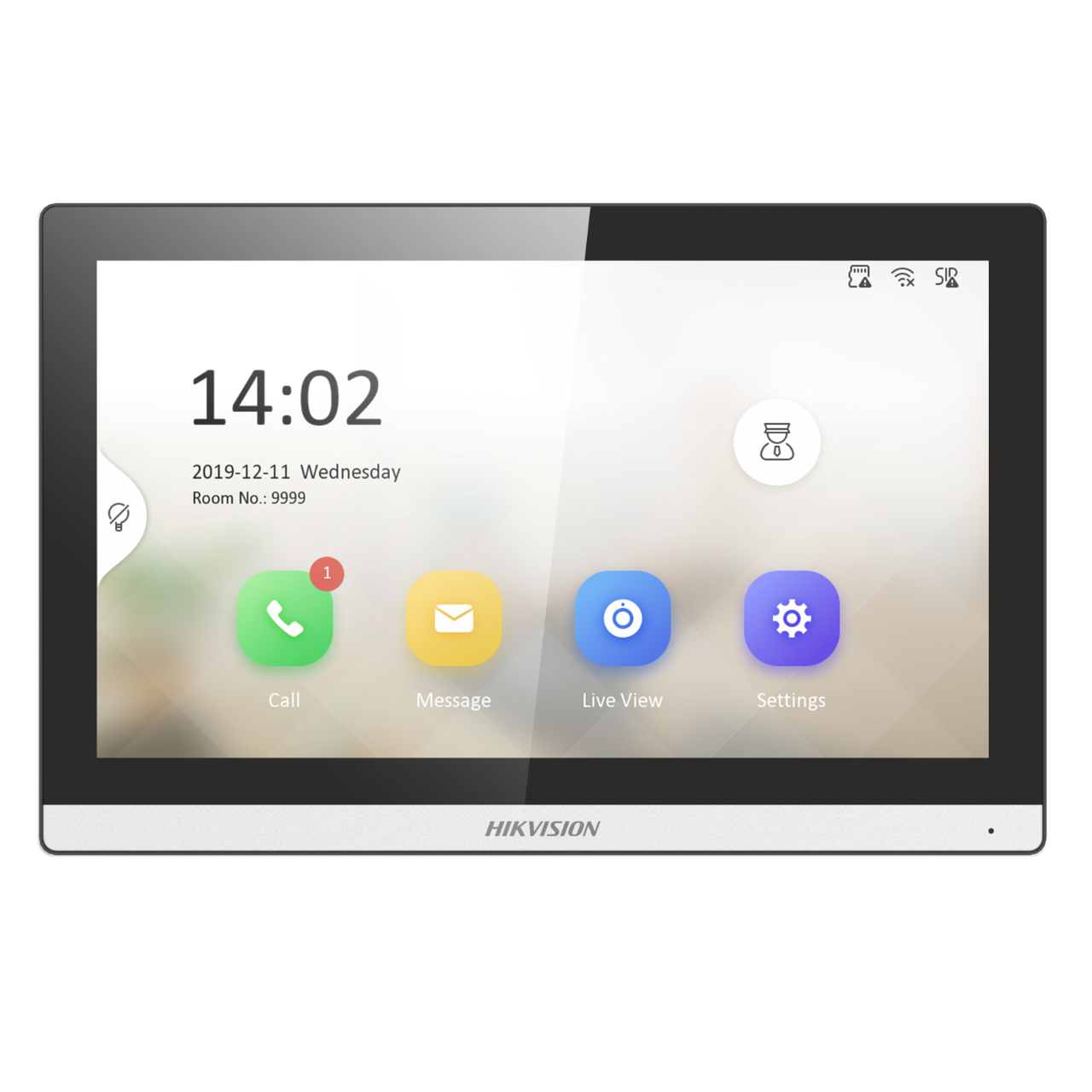 DS KH6350 WTE1 7-inch Indoor TFT Monitor - Full HD Resolution, WiFi & PoE Connectivity for Home Security & Office Surveillance Systems