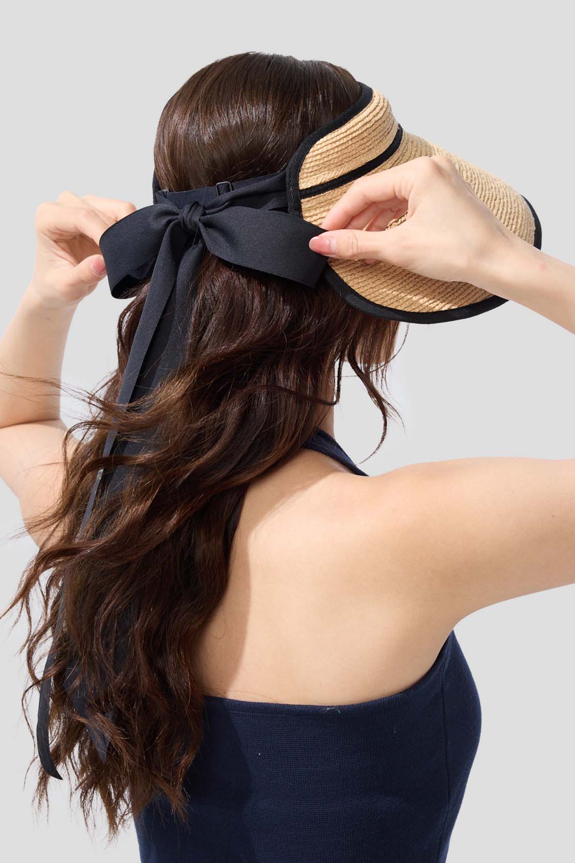UPF50+ Twist Roll Up Sun Straw Hat for Women - Foldable Wide Brim Beach Hat for Outdoor, Travel & Summer Activities