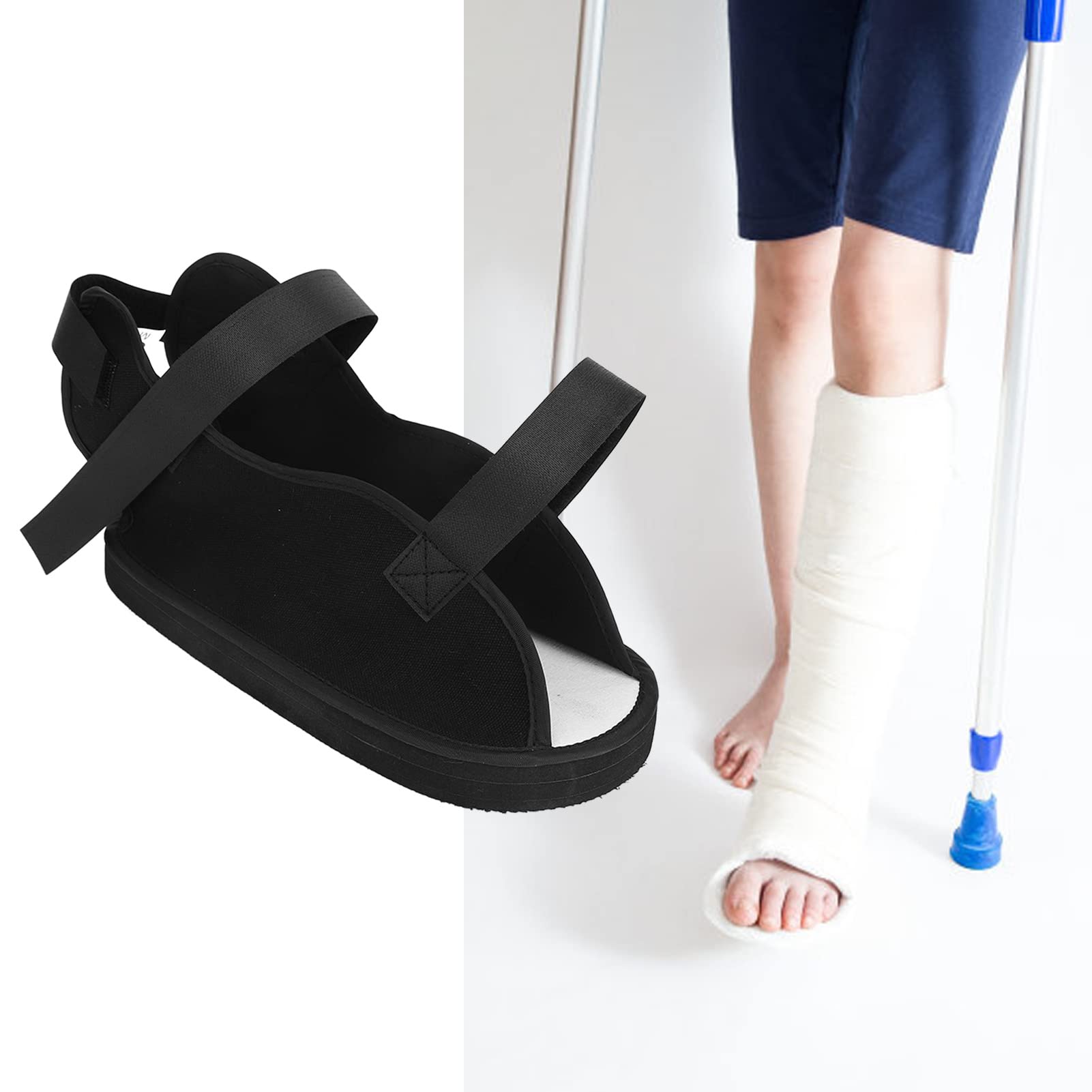 Orthopedic Post-Op Shoe for Fracture Recovery - Adjustable Open Toe Medical Walking Boot with Breathable Design - Ideal for Foot Injuries, Broken Toes & Post-Surgery Support (XL) - Perfect for Home Recovery, Walking Therapy & Daily Mobility After Cast Removal