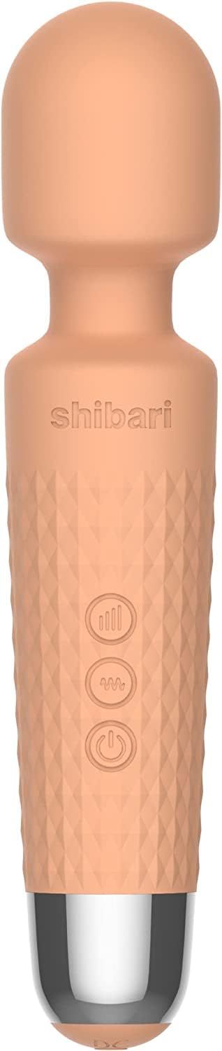 Shibari Mini Halo Vibrator - Powerful Cordless & Waterproof Wand Massager for Women, Quiet Clitoral Stimulator with High-Intensity Vibrations - Adult Sex Toy for Solo Play, Couples Intimacy & Sensual Massage (Peach)