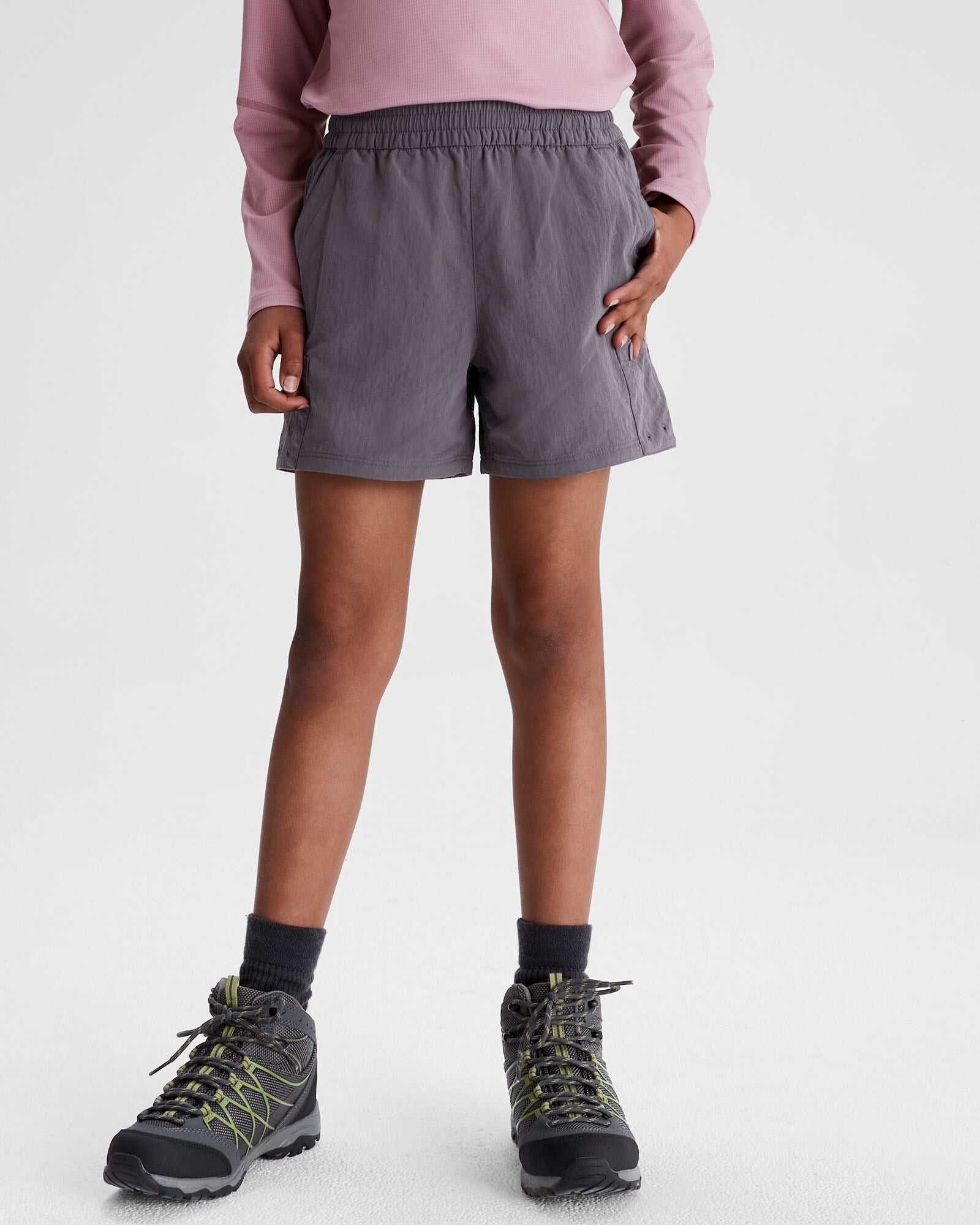 Girls' EVRY Day Cargo Shorts - Light Quartz Color | Comfortable Stretch Fabric | Perfect for Outdoor Play, Summer Camp & Casual Wear