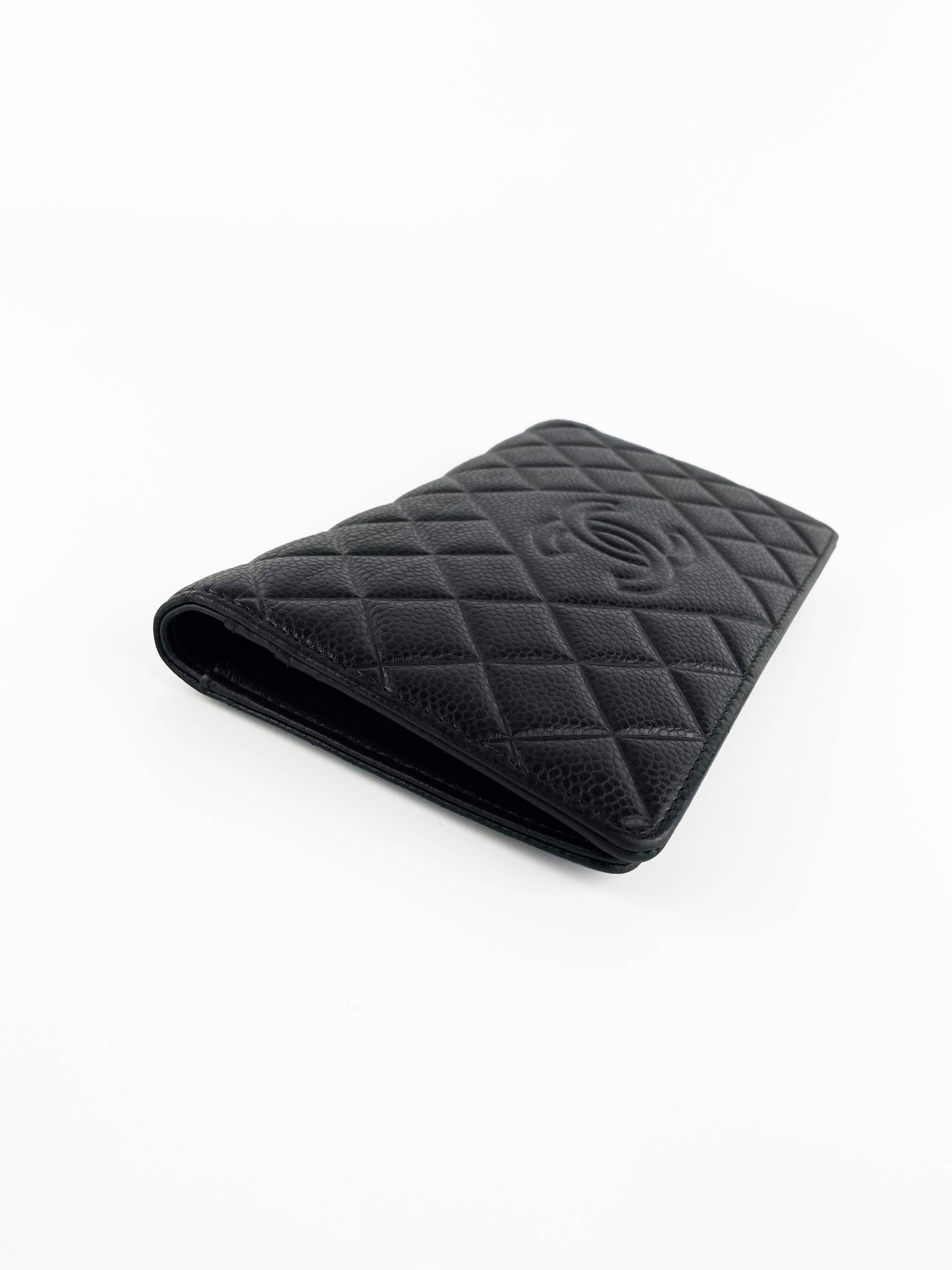 Chanel Black Long Caviar Leather Wallet for Women | Luxury Designer Card Holder & Money Organizer | Perfect for Everyday Use, Travel & Special Occasions