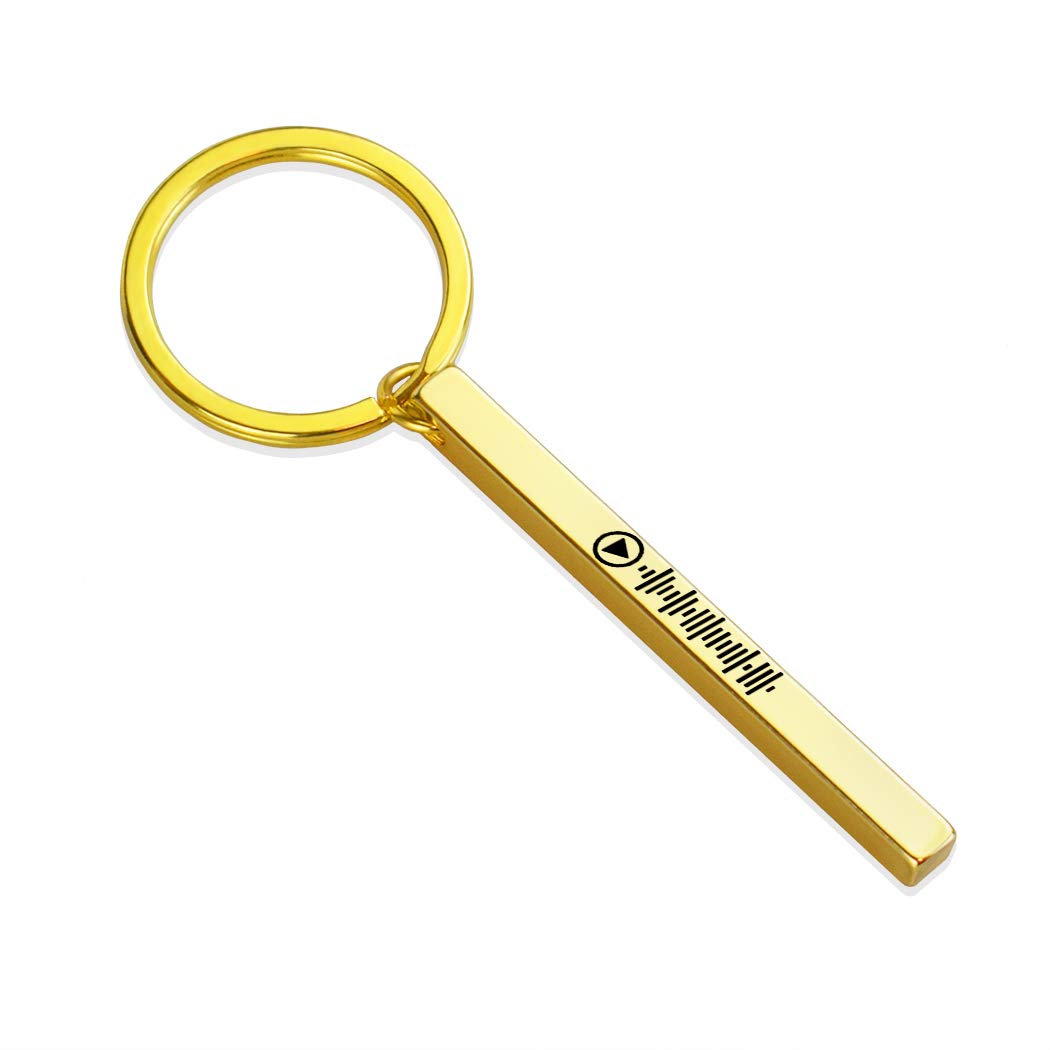 Personalized Spotify Code Keychain for Women - Custom Engraved Stainless Steel Music Bar Code Necklace - Unique Gift for Music Lovers, Best Friends & Spotify Users - Perfect for Concerts, Gifts & Everyday Carry