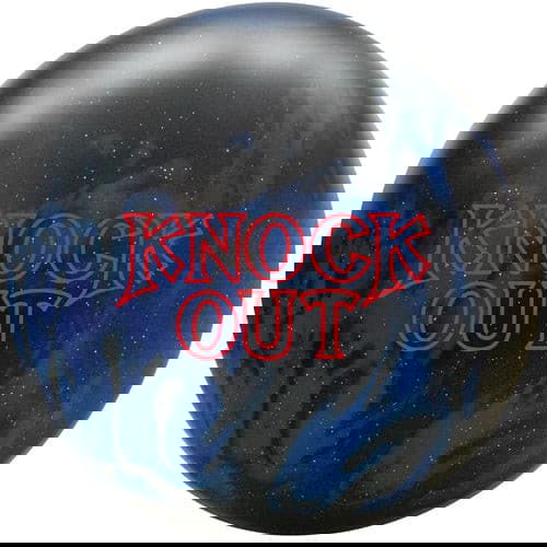 Brunswick Knock Out Solid Black Blue Bowling Ball - High Performance for League & Tournament Play | Perfect for Hook & Strike Control on Medium to Heavy Oil Lanes