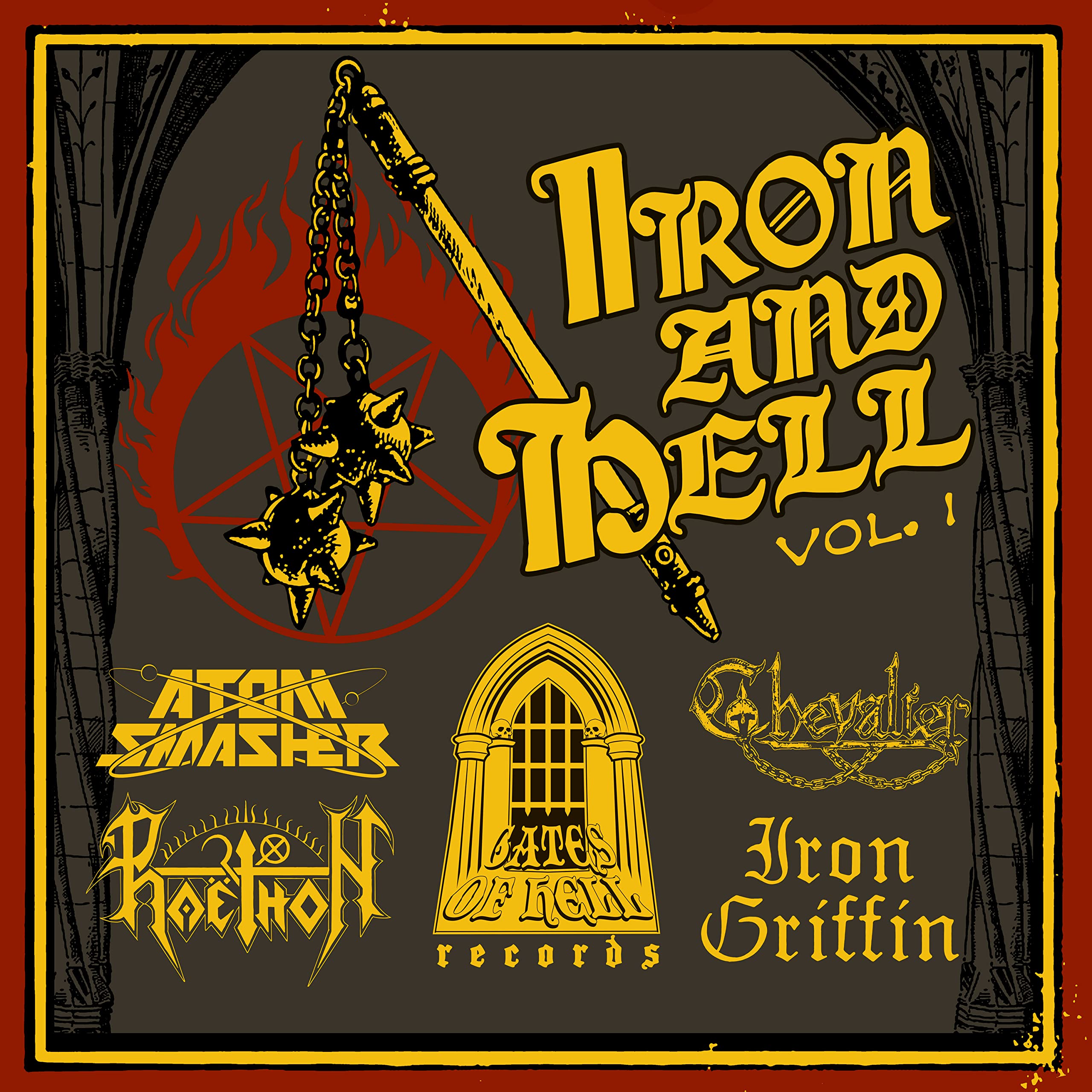 Iron and Hell - Heavy Duty Metal Wall Art for Home & Office Decor | Gothic Industrial Style for Living Room, Bedroom, or Man Cave