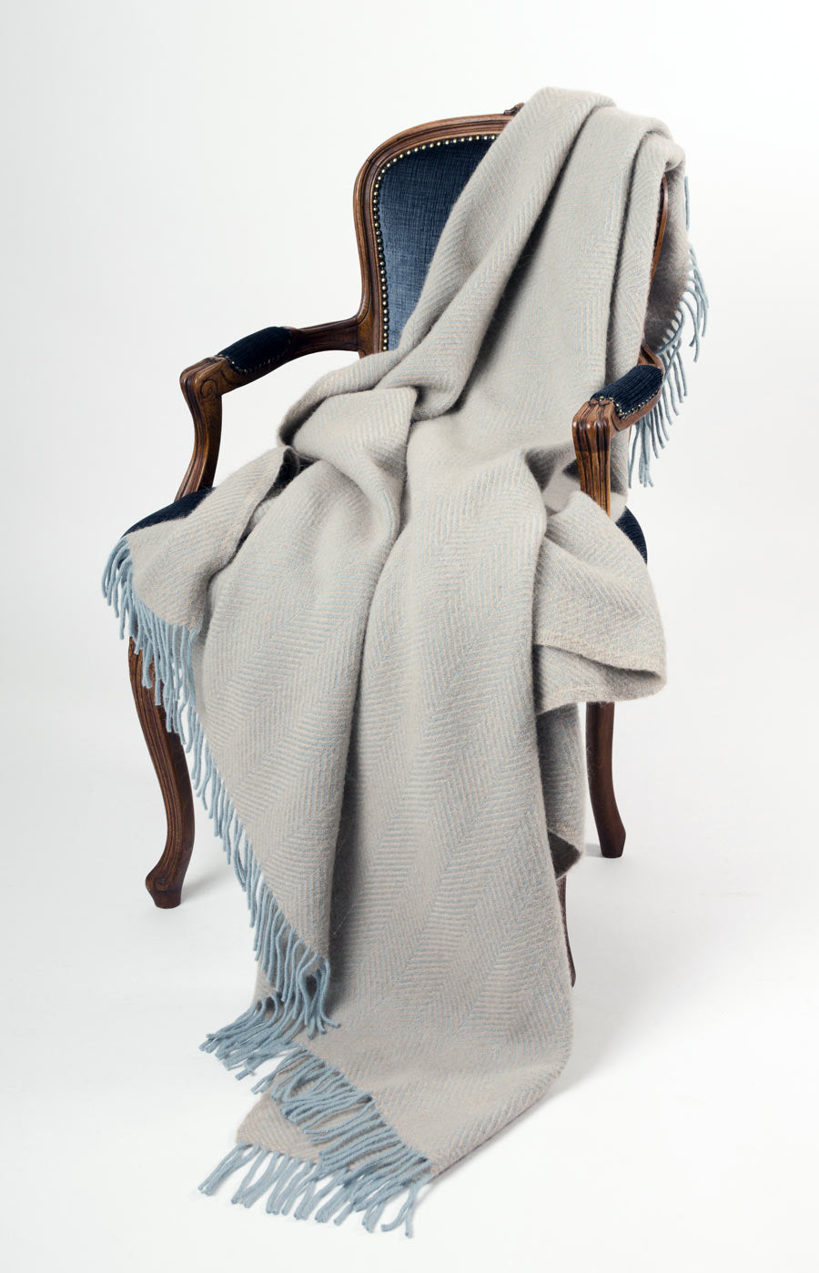 Warwick Shetland Wool Throw Blanket - Soft & Cozy Lerwick Fawn Checkered Plaid - Perfect for Sofa, Bed & Winter Warmth