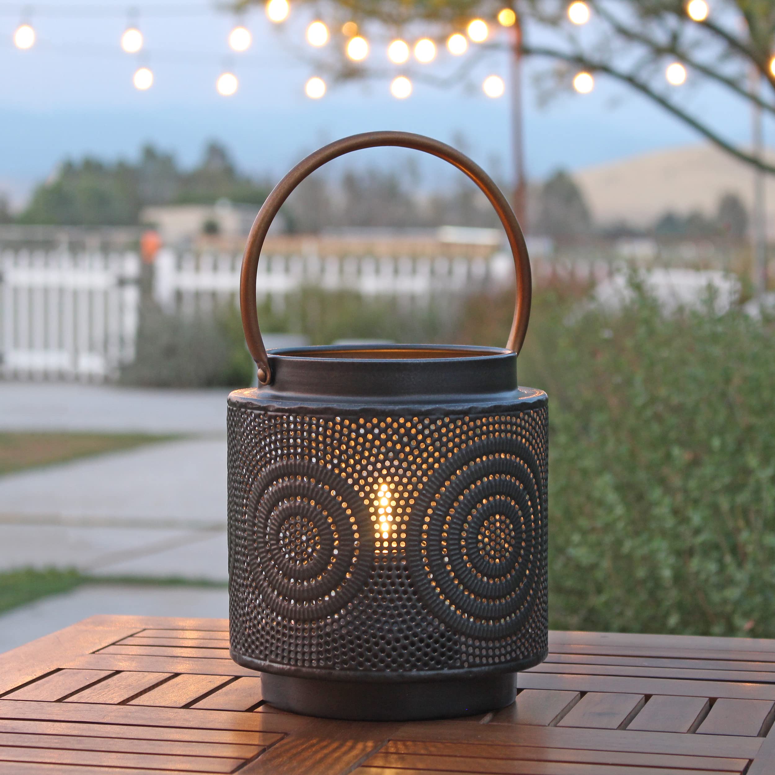 Julissa Outdoor Lantern with Bulb - Weatherproof Hanging Light for Porch, Garden & Patio Decor - Perfect for Backyard, Entryway and Outdoor Parties