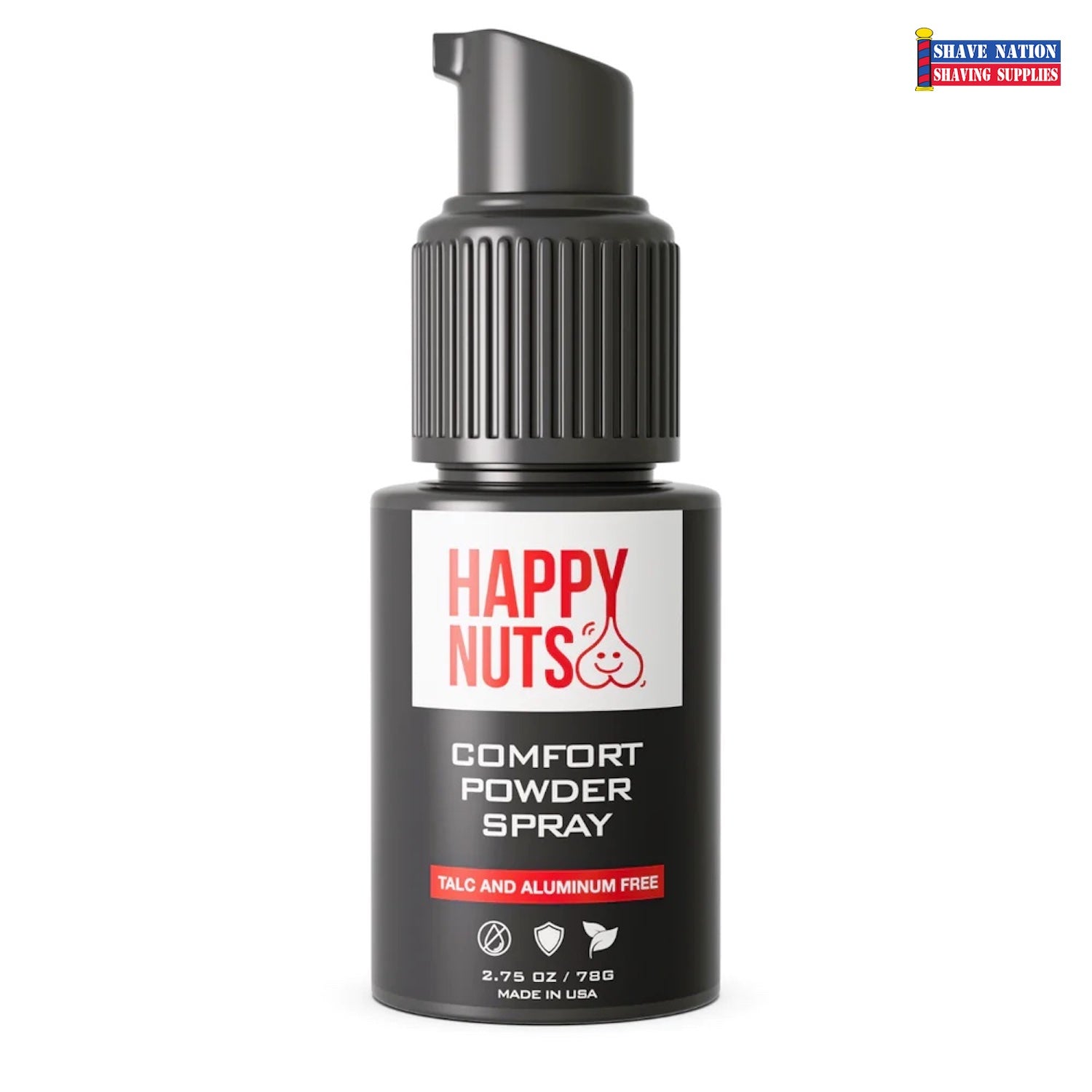 Happy Nuts Comfort Powder Spray for Men - Anti-Chafing & Moisture Control Talc-Free Formula - Ideal for Sports, Gym & Daily Comfort