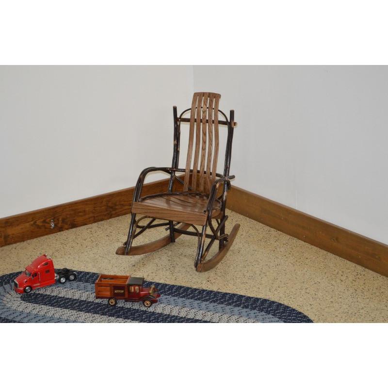 A & L Furniture Hickory Wood Child's Rocking Chair - Comfortable & Durable Kids Rocker for Nursery, Bedroom, or Playroom