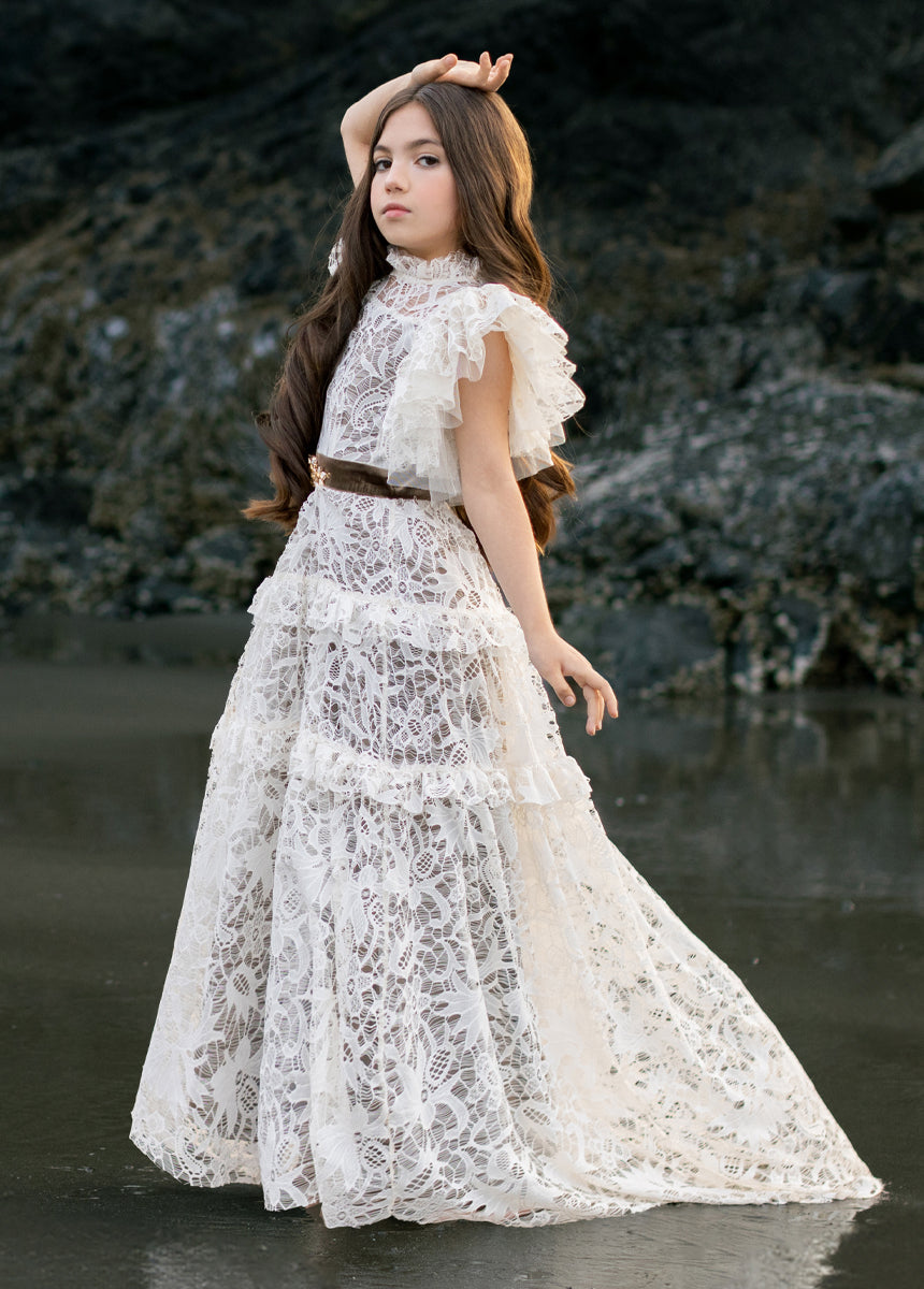 Alethea Impact Dress in Cream - Elegant Women's Midi Dress for Casual & Formal Occasions | Perfect for Weddings, Parties & Office Wear
