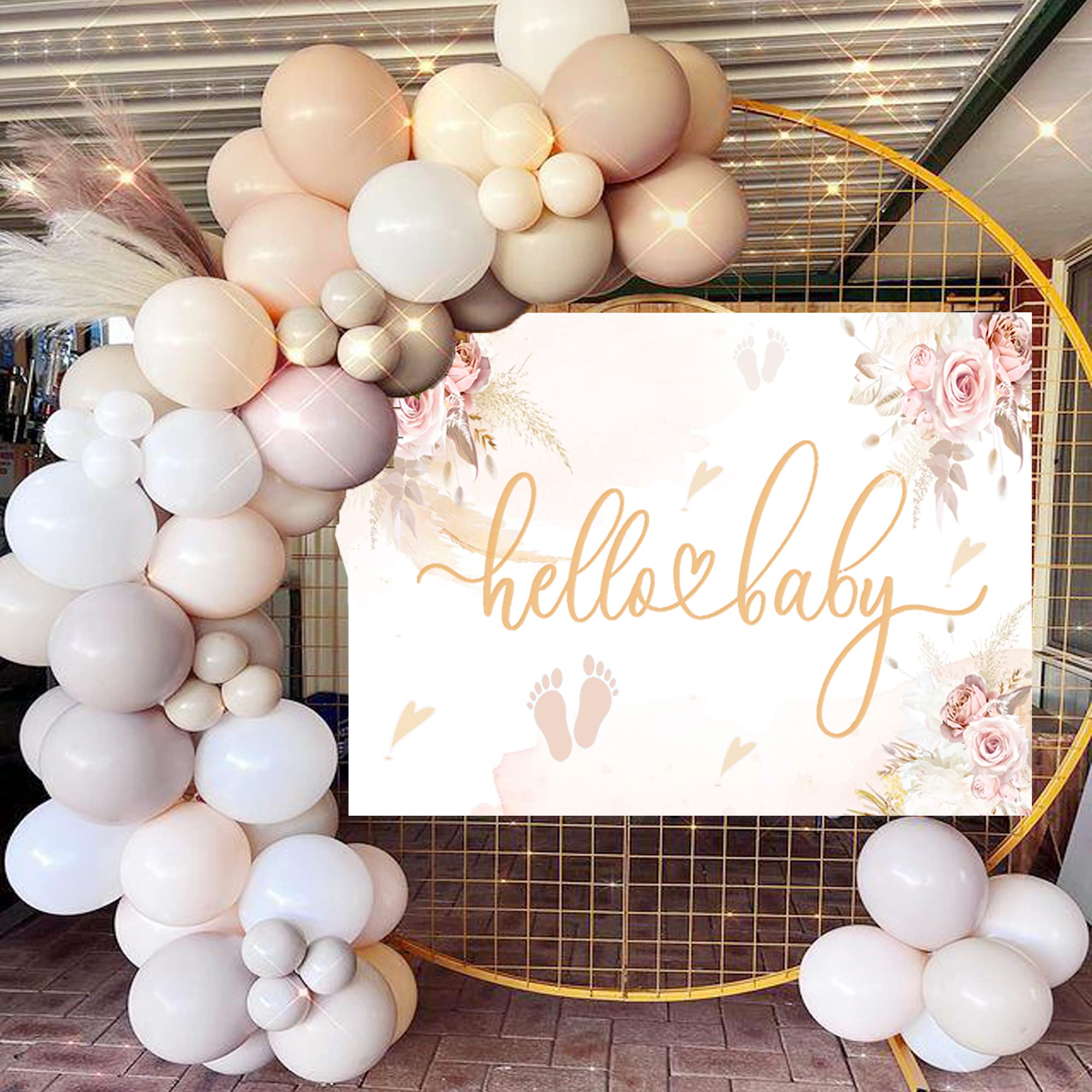 Neutral Balloon Garland Kit - Gender Neutral Baby Shower Backdrop Decor for Boys & Girls | Double Stuffed Nude Balloon Arch for Gender Reveal Parties, First Birthdays & Nursery Decorations | Perfect for Baby Showers, Birthday Parties & Gender Reveal Events