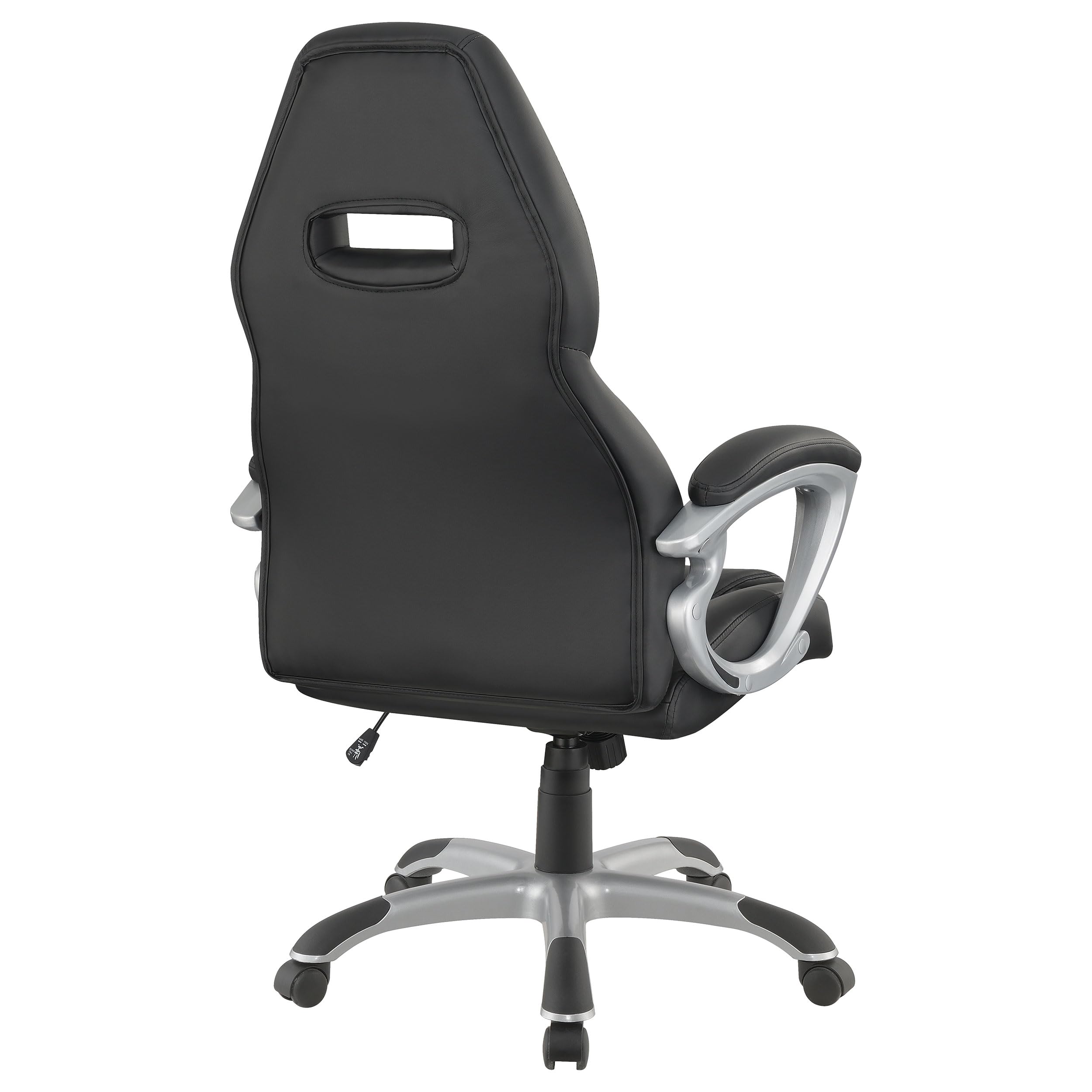 Coaster Home Furnishings Bruce Upholstered Adjustable Office Chair - Ergonomic Desk Chair with Lumbar Support, Black - Perfect for Home Office, Gaming & Workspace