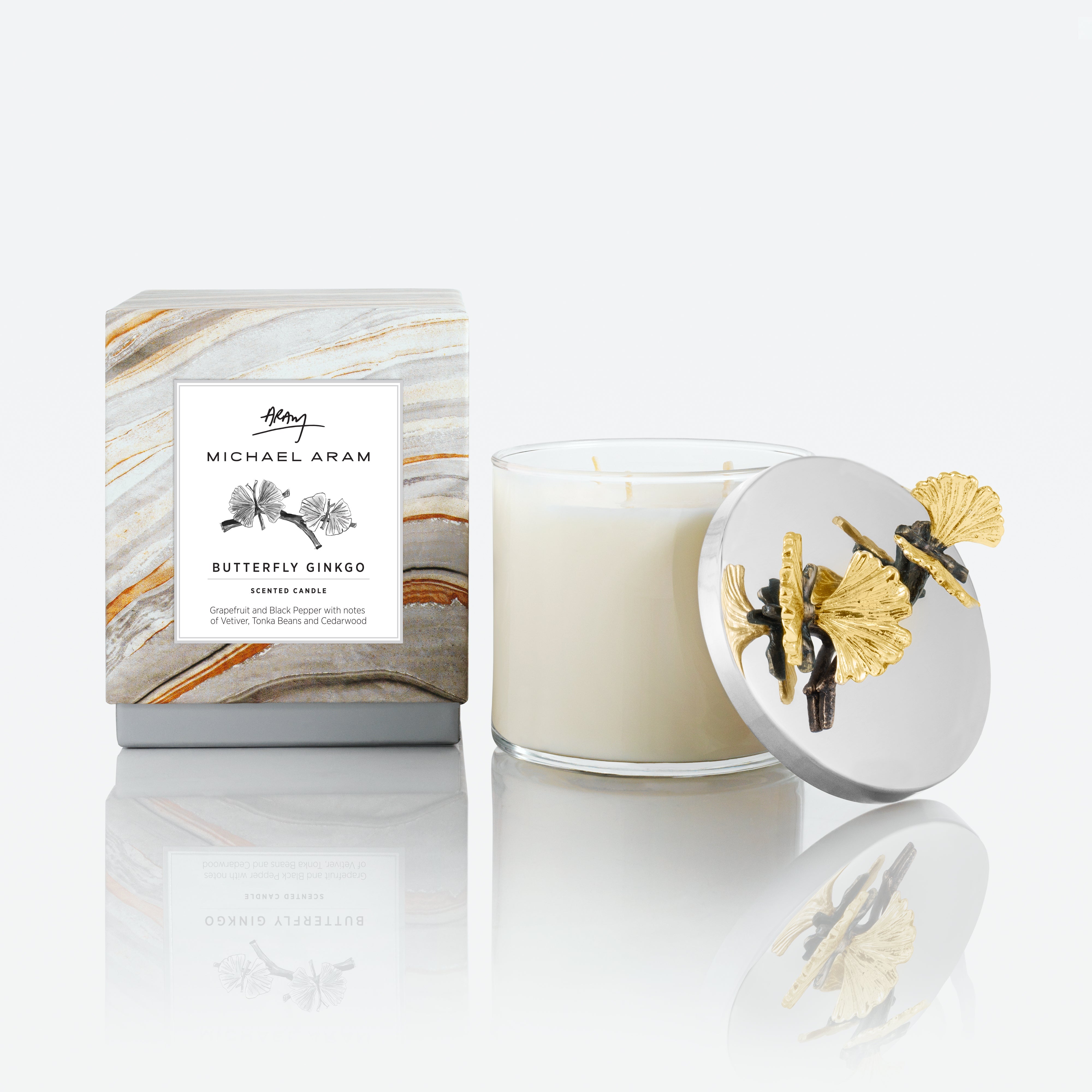 Butterfly Ginkgo Scented Candle - Natural Soy Wax Aromatherapy Candle for Relaxation, Meditation & Home Decor - Perfect for Bedroom, Bathroom & Yoga Studio