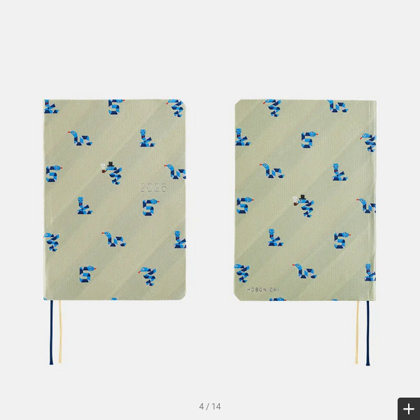 Hobonichi Techo 2025 Planner - Bow & Tie Snake Design A6 Size Daily Journal (English Edition) | January Start, Monday Start | Perfect for Work, School & Personal Organization