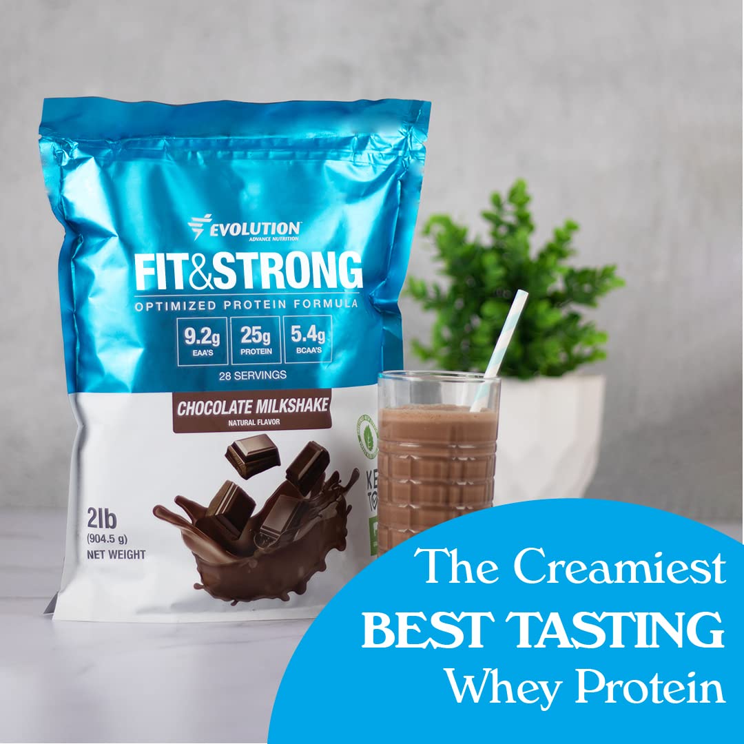 Evolution Advanced Nutrition Grass Fed 100% Whey Protein Powder + Fit & Slim with Glucomannan & Inulin Fiber - High Protein, High Fiber, Keto Friendly, Non-GMO, Stevia Sweetened - Pure & Natural Supplement for Weight Management & Muscle Recovery - Ideal for Post-Workout, Meal Replacement & Healthy Lifestyle - 2 Pack
