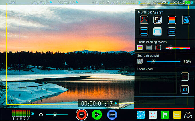 Atomos Ninja Flame 7” 4K HDMI Recording Monitor for DSLR & Mirrorless Cameras - Professional Video Production & Live Streaming Accessory