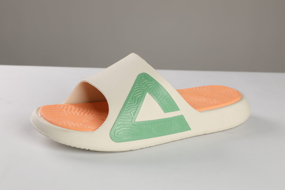PEAK Unisex Slippers Taichi Slides 1.0 - Comfortable House Shoes for Men & Women - Rice/White/Fruit Green - Perfect for Indoor, Lounge, Yoga and Spa Use