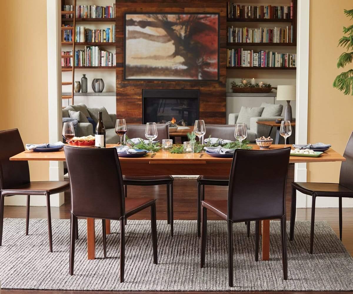 Dinex Alfa Extendable Dining Table - Modern Expandable Wooden Table for Small Spaces | Perfect for Apartments, Dining Rooms & Entertaining Guests