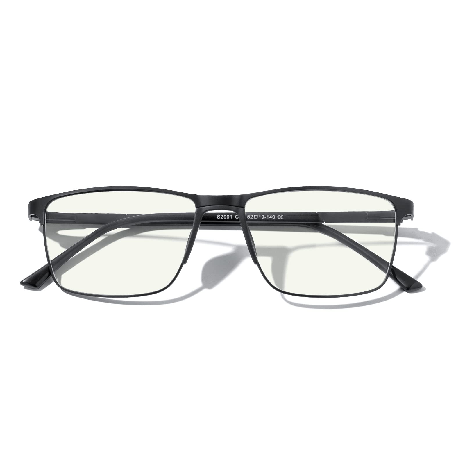 Blue Light Blocking Glasses for Men - Fashion Metal Frame Reading Glasses with Spring Hinge | Computer & Gaming Eyewear, Office & Night Reading Glasses