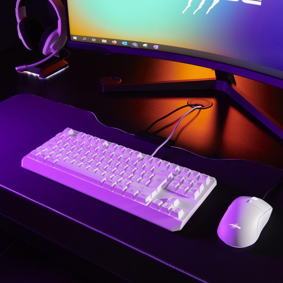 uRage Exodus 220 TKL Gaming Keyboard - Tenkeyless DE Layout, RGB Backlit for PC Gaming
