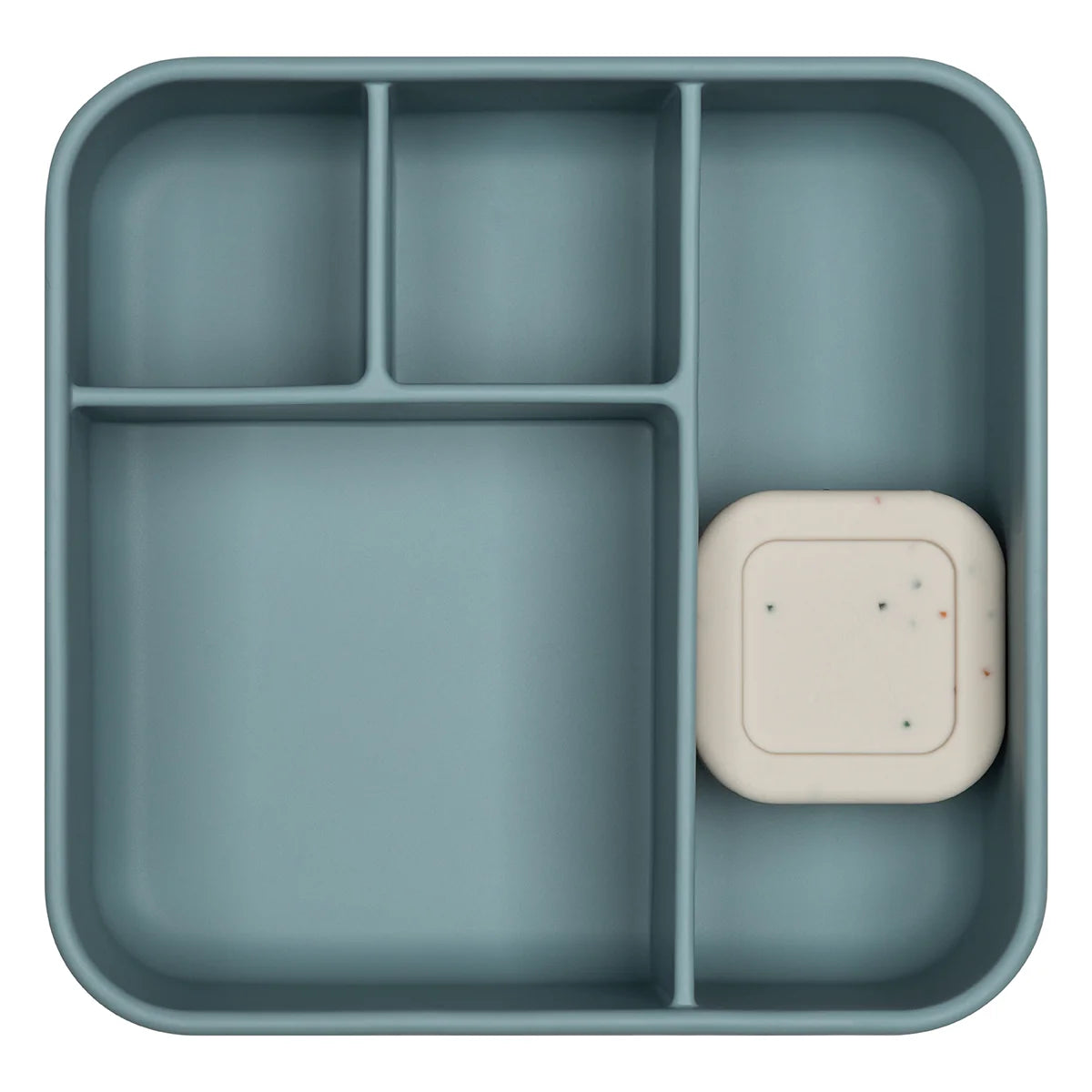 Apollo 4-Compartment Silicone Bento Box - Reusable & Leak-Proof Lunch Container for Adults & Kids - Perfect for School, Office, Picnics & Meal Prep - Blue