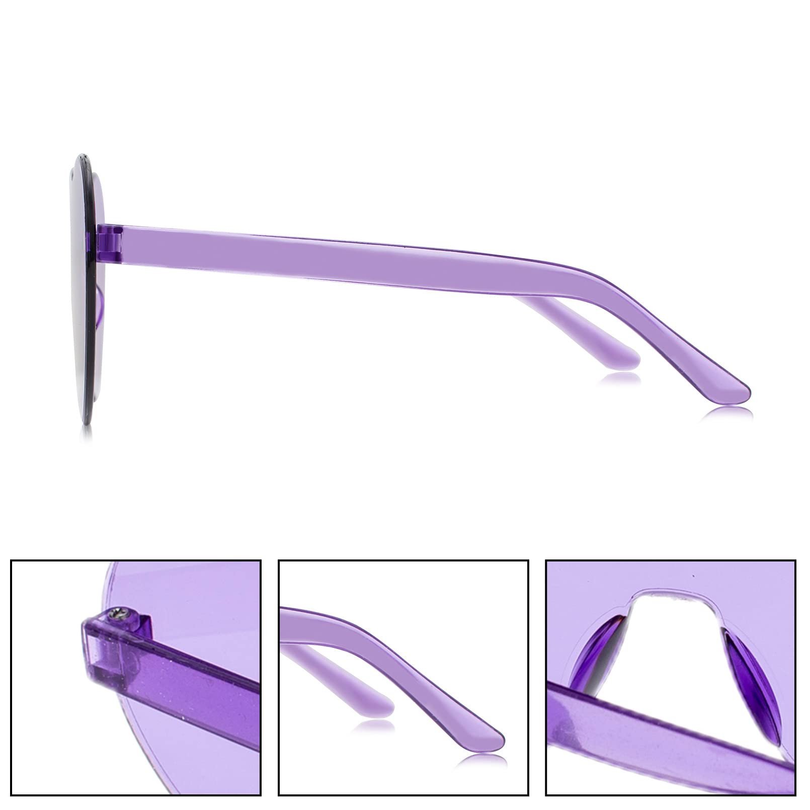 MAXJULI Heart-Shaped Sunglasses for Women & Girls - UV Protection, Neon Party Shades, Fashion Accessories - Perfect for Beach, Pool, and Summer Outings